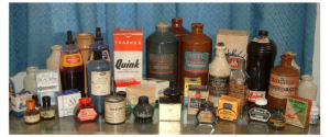 Old ink bottles